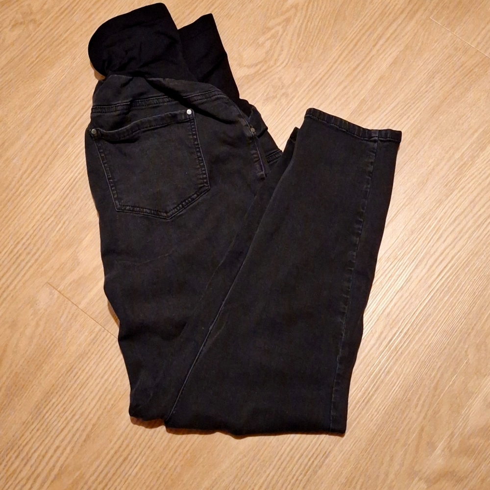 Indigo Blue Black Maternity Jeans Size 2X